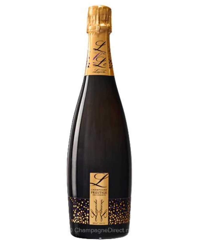 Front view of Lagache - Prestige Des Consorts Millesime 2017 Bottle