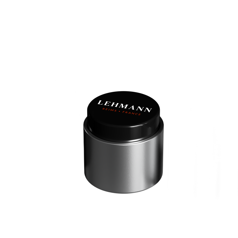 Lehmann Collection Accessories - Champagnestopper - Zwart - Chroom - Logo Lehmann Reims France